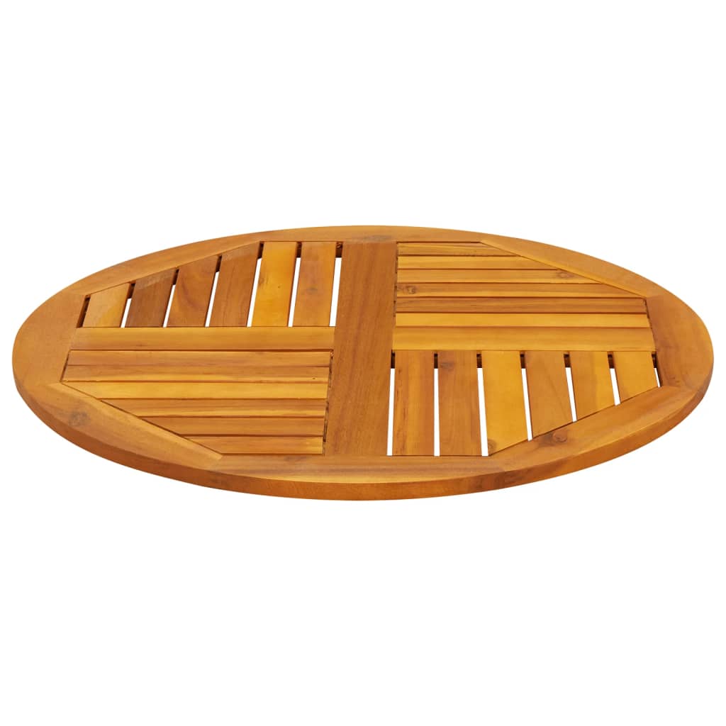 vidaXL Tablero de mesa redondo madera maciza de acacia Ø70x2 cm - Image 3