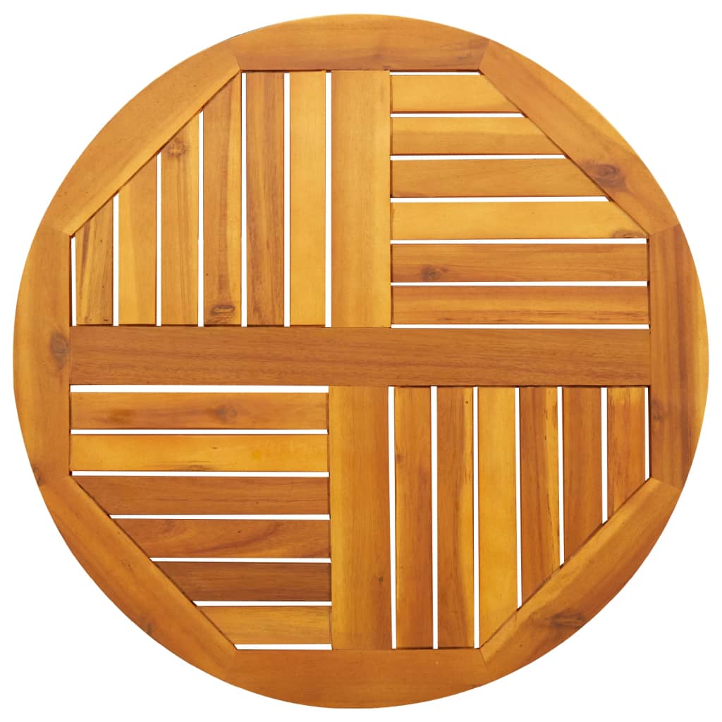 vidaXL Tablero de mesa redondo madera maciza de acacia Ø70x2 cm