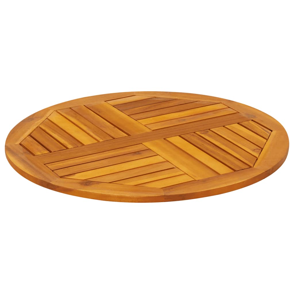 vidaXL Tablero de mesa redondo madera maciza de acacia Ø70x2 cm - Image 4