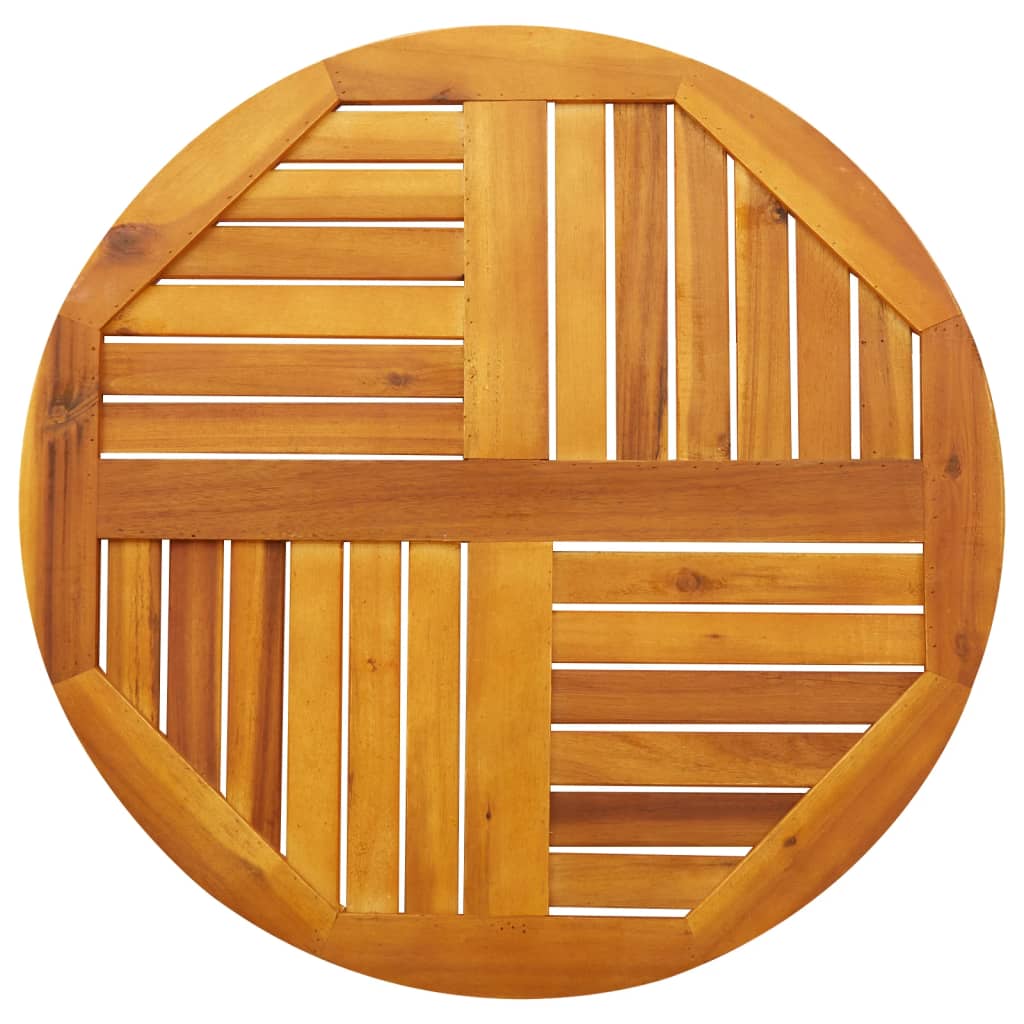 vidaXL Tablero de mesa redondo madera maciza de acacia Ø70x2 cm - Image 6