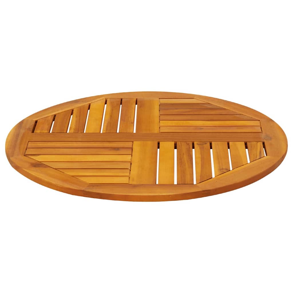 vidaXL Tablero de mesa redondo madera maciza de acacia Ø70x2 cm - Image 5