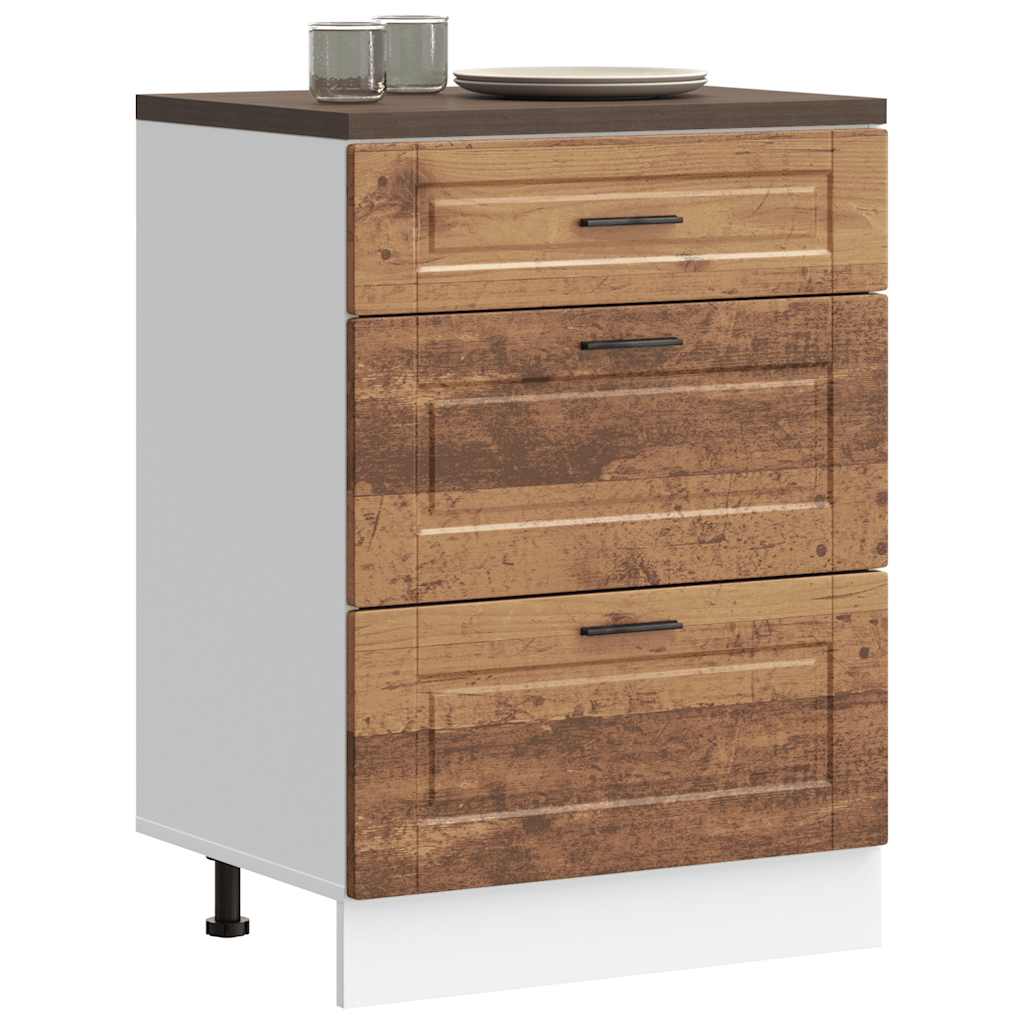 vidaXL Mueble bajo de cocina porto madera vieja madera reconstituida