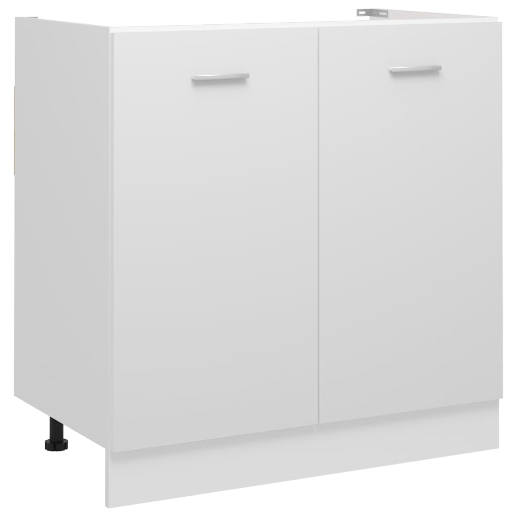 vidaXL Mueble bajo fregadero "Lyon" blanco 80x46x81,5 cm madera de ingeniería