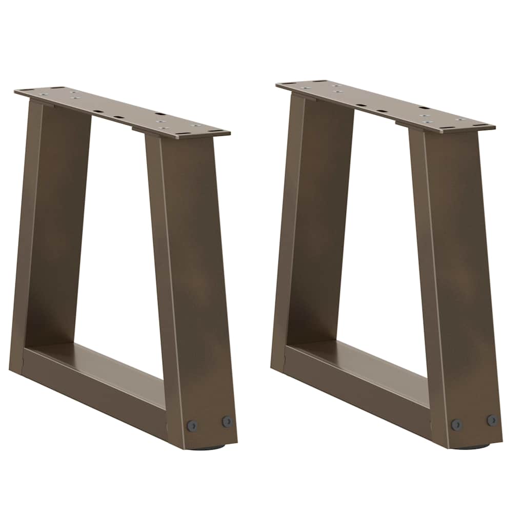 vidaXL Patas para mesa de centro en forma de V (2 unidades, acero natural, 40 x 30-31,3 cm)