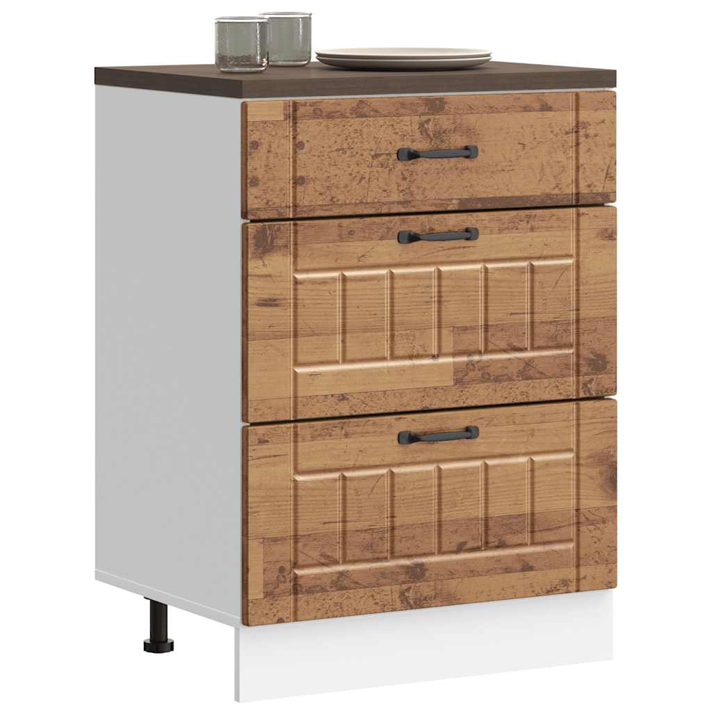 vidaXL Mueble bajo de cocina Lucca madera vieja