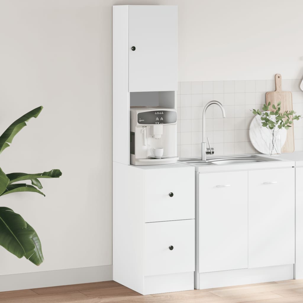 vidaXL Mueble de cocina madera de ingeniería blanco 35x50x180 cm