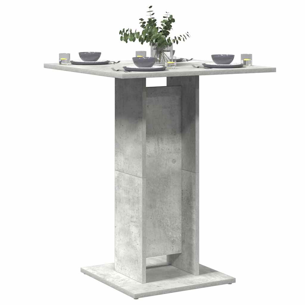vidaXL Mesa de bistró de madera contrachapada gris 60x60x75 cm