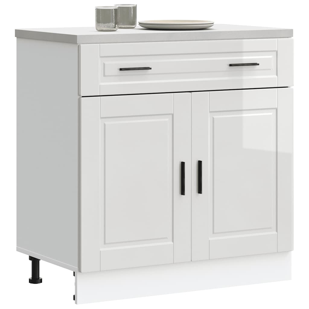 vidaXL Mueble bajo de cocina porto alto brillo blanco