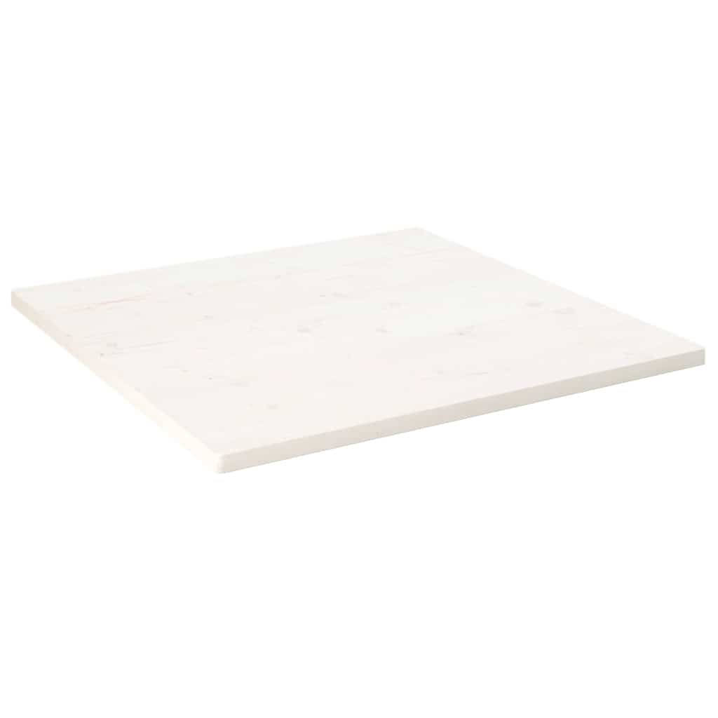 vidaXL Tablero de mesa cuadrado madera maciza pino blanco 90x90x2,5 cm