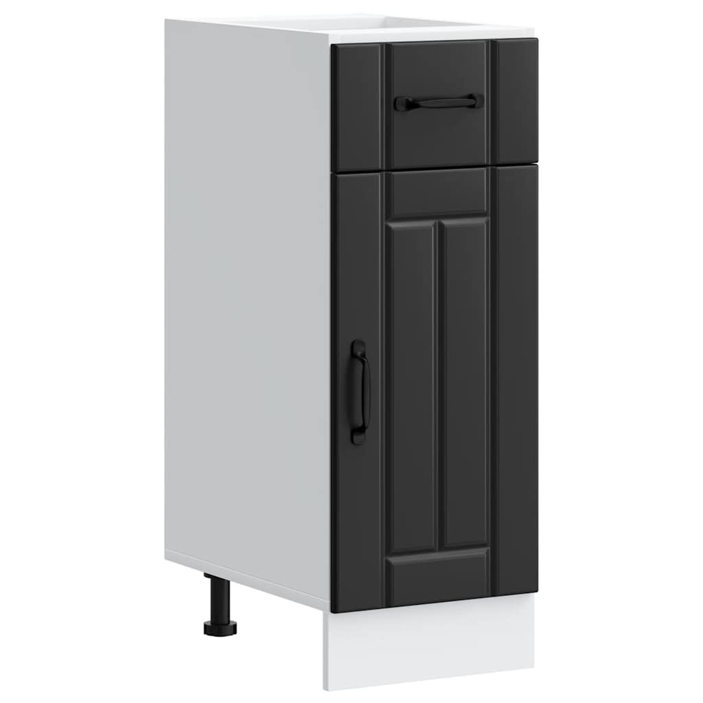 vidaXL Mueble bajo de cocina Lucca madera ingeniería negra