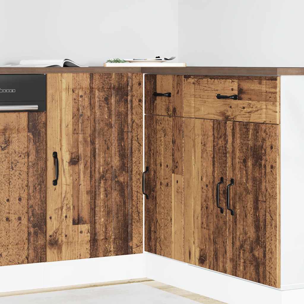 vidaXL Mueble bajo de cocina Lucca madera contrachapada madera antigua