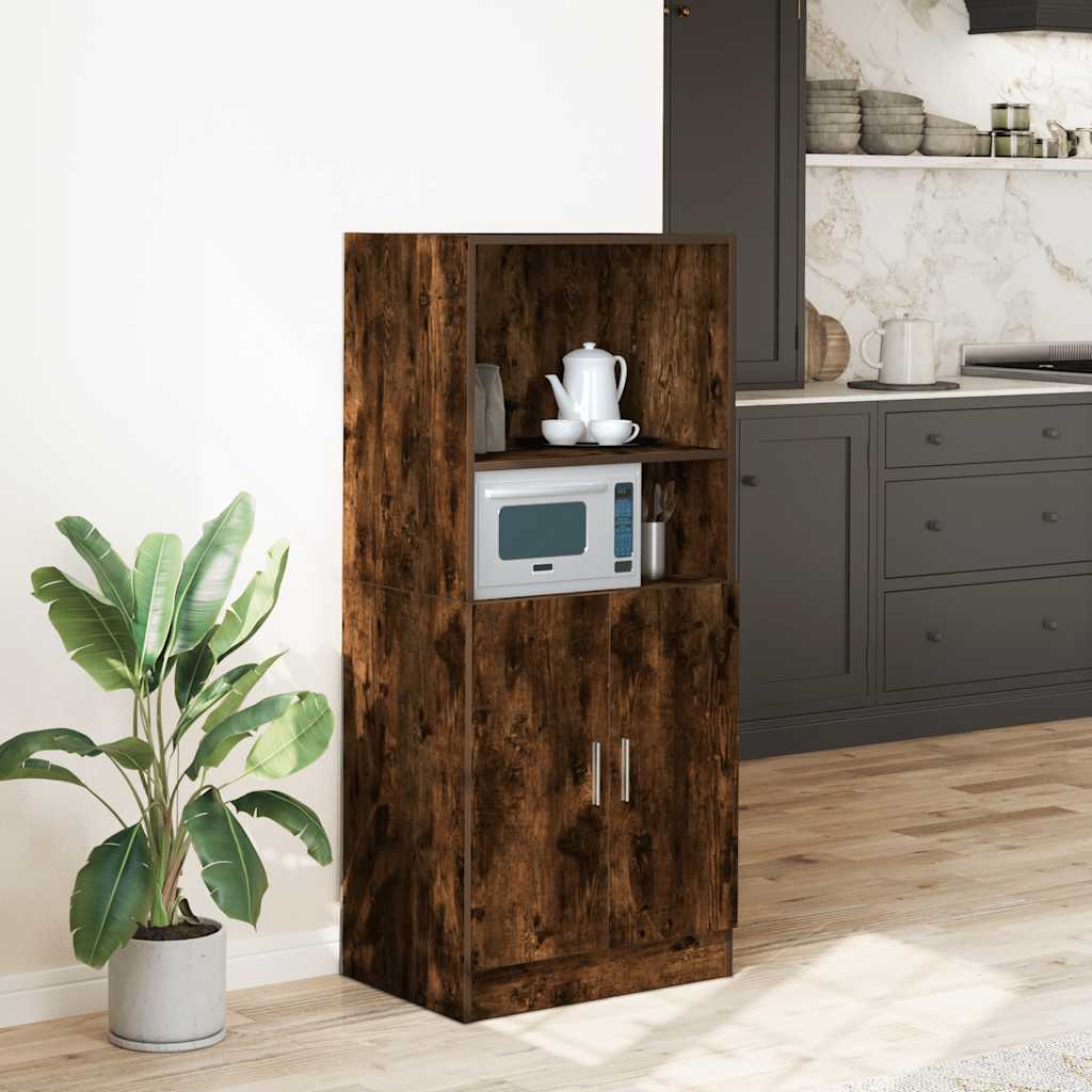 vidaXL Mueble cocina madera ingeniería roble ahumado 38x41,5x131,5 cm