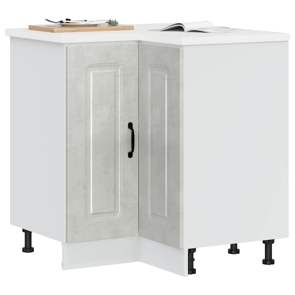 vidaXL Mueble bajo esquinero de cocina Kalmar gris hormigón