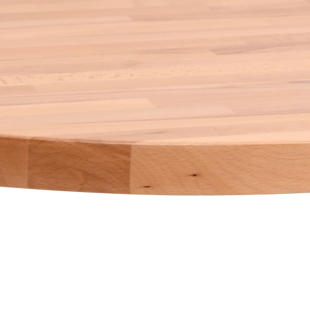 vidaXL Tablero redondo de madera maciza de haya Ø60x4 cm - Image 3