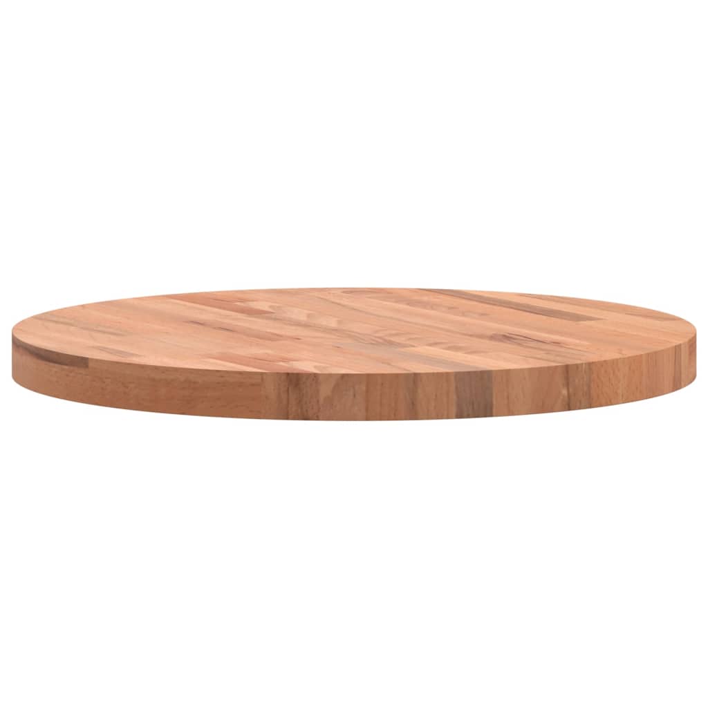 vidaXL Tablero redondo de madera maciza de haya Ø60x4 cm - Image 6