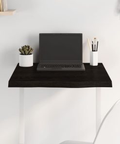 vidaXL Tablero mesa madera roble tratada marrón oscuro 60x60x(2-4) cm