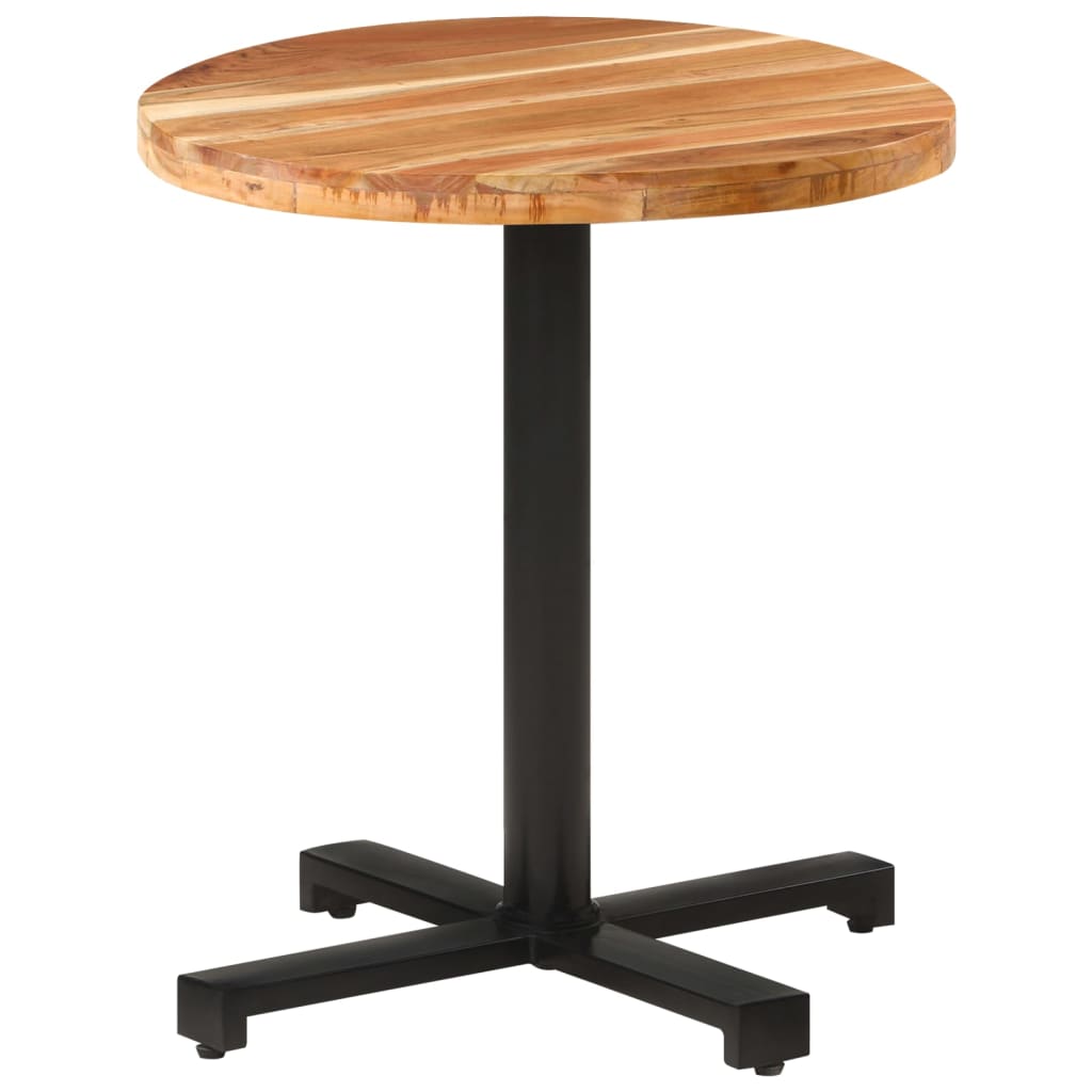 vidaXL Mesa de bistró redonda madera maciza de mango Ø70x75 cm