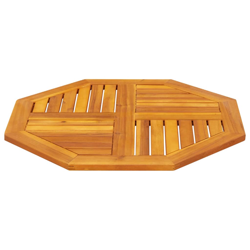 vidaXL Tablero de mesa octogonal madera maciza de acacia 70x70x2 cm - Image 3
