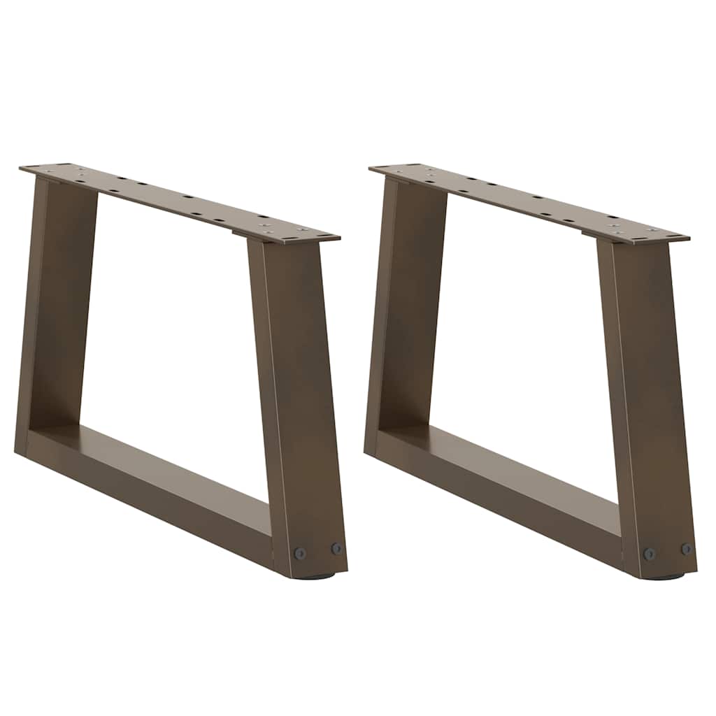 vidaXL Patas para mesa de centro en forma de V (2 unidades, acero natural, 70 x 30-31,3 cm)