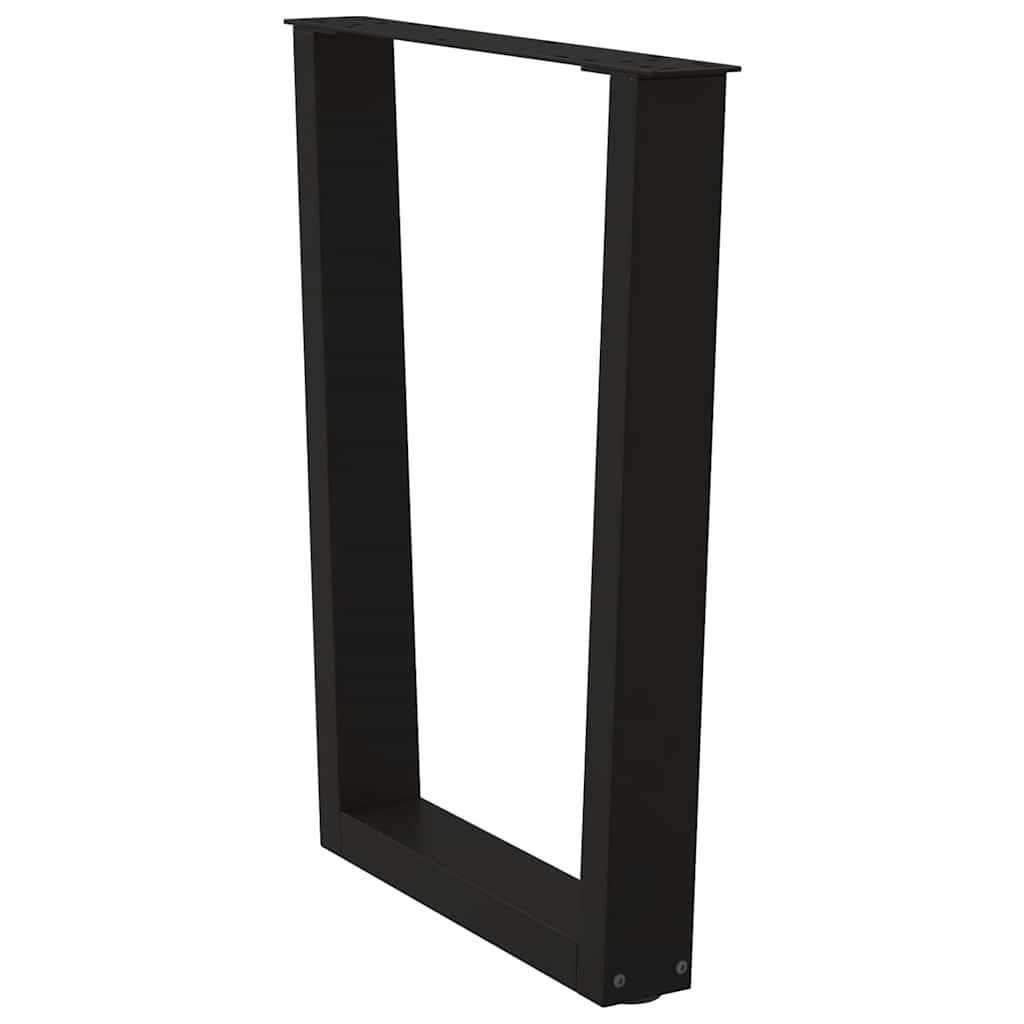 vidaXL Patas para mesa de comedor en forma de V (2 unidades), color negro, 60 x (72-73,3) cm, acero - Image 4