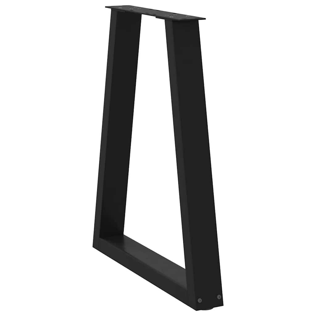 vidaXL Patas para mesa de comedor en forma de V (2 unidades), color negro, 60 x (72-73,3) cm, acero - Image 4
