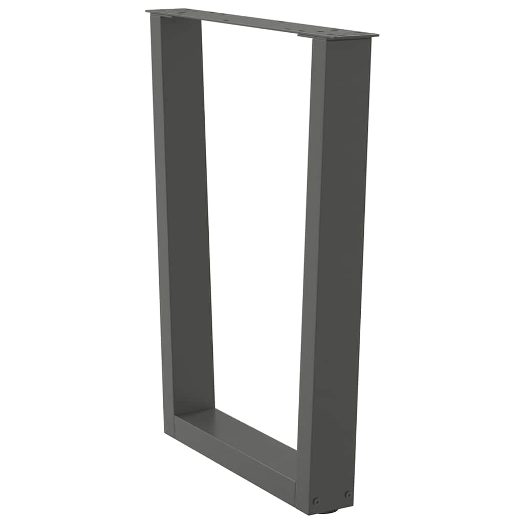 vidaXL Patas para mesa de comedor en forma de V (2 unidades), antracita, 60 x (72-73,3) cm, acero - Image 5