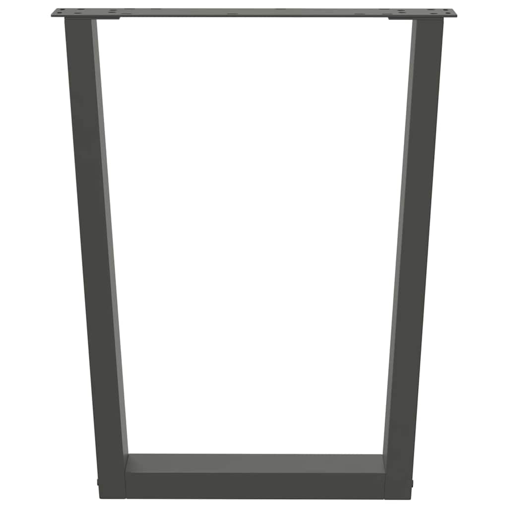 vidaXL Patas para mesa de comedor en forma de V (2 unidades), antracita, 60 x (72-73,3) cm, acero - Image 3