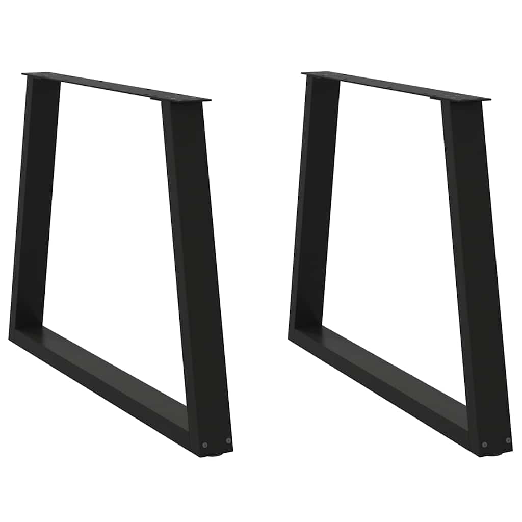 vidaXL Patas para mesa de comedor en forma de V (2 unidades), color negro, 90 x (72-73,3) cm, acero