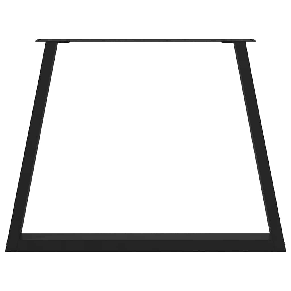 vidaXL Patas para mesa de comedor en forma de V (2 unidades), color negro, 90 x (72-73,3) cm, acero - Image 5