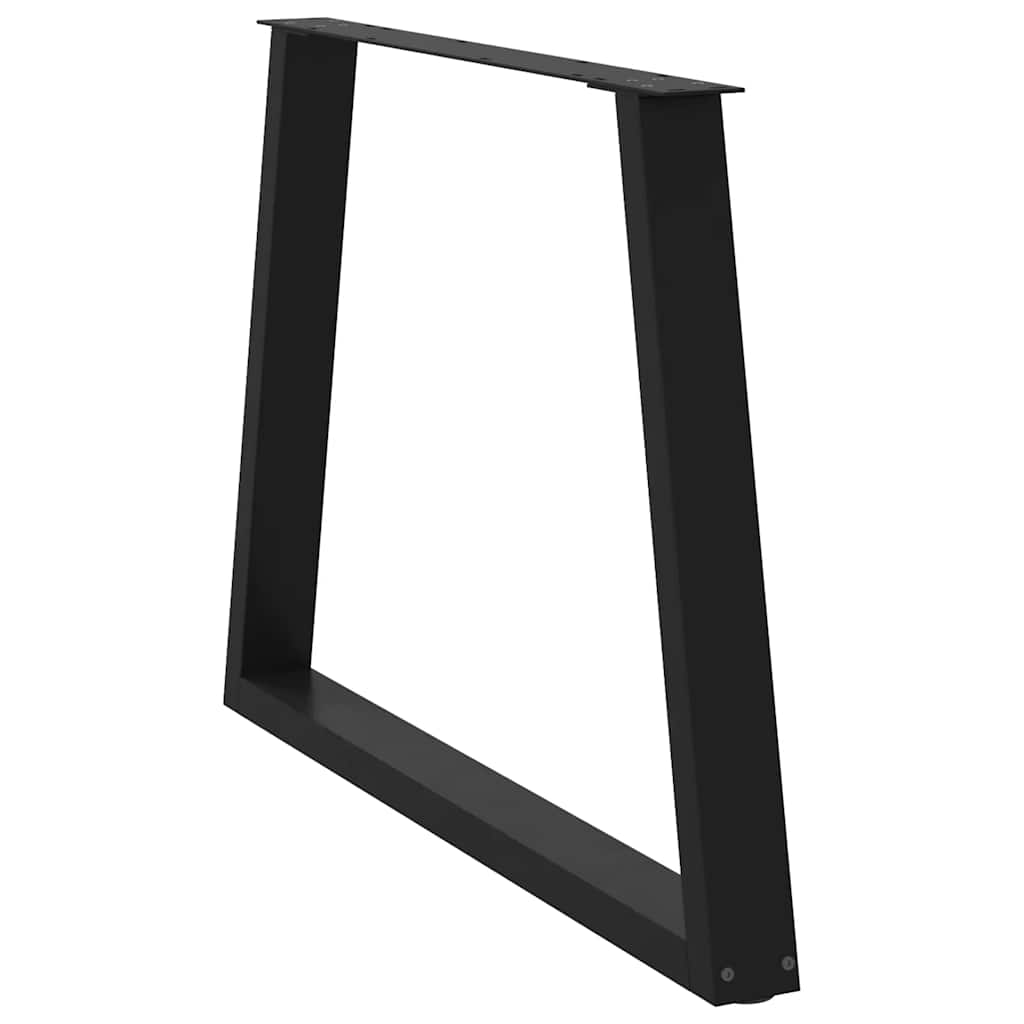 vidaXL Patas para mesa de comedor en forma de V (2 unidades), color negro, 90 x (72-73,3) cm, acero - Image 4