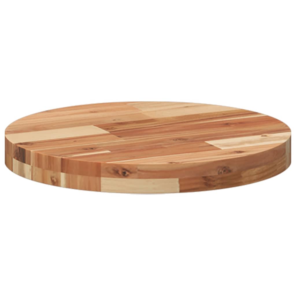 vidaXL Tablero de mesa redondo madera maciza de acacia Ø40x4 cm - Image 5