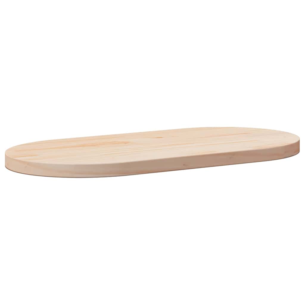 vidaXL Tablero de mesa ovalado de madera maciza de pino 90x45x2,5 cm