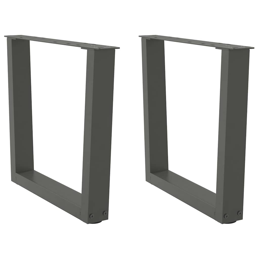 vidaXL Patas para mesa de centro en forma de V (2 unidades), antracita, 60 x (42-43,3) cm, acero