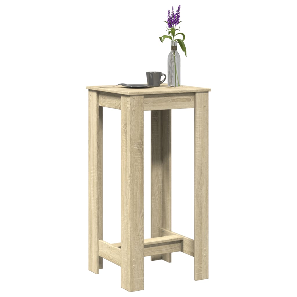 vidaXL Mesa alta de bar madera ingeniería roble Sonoma 51x50x103,5 cm