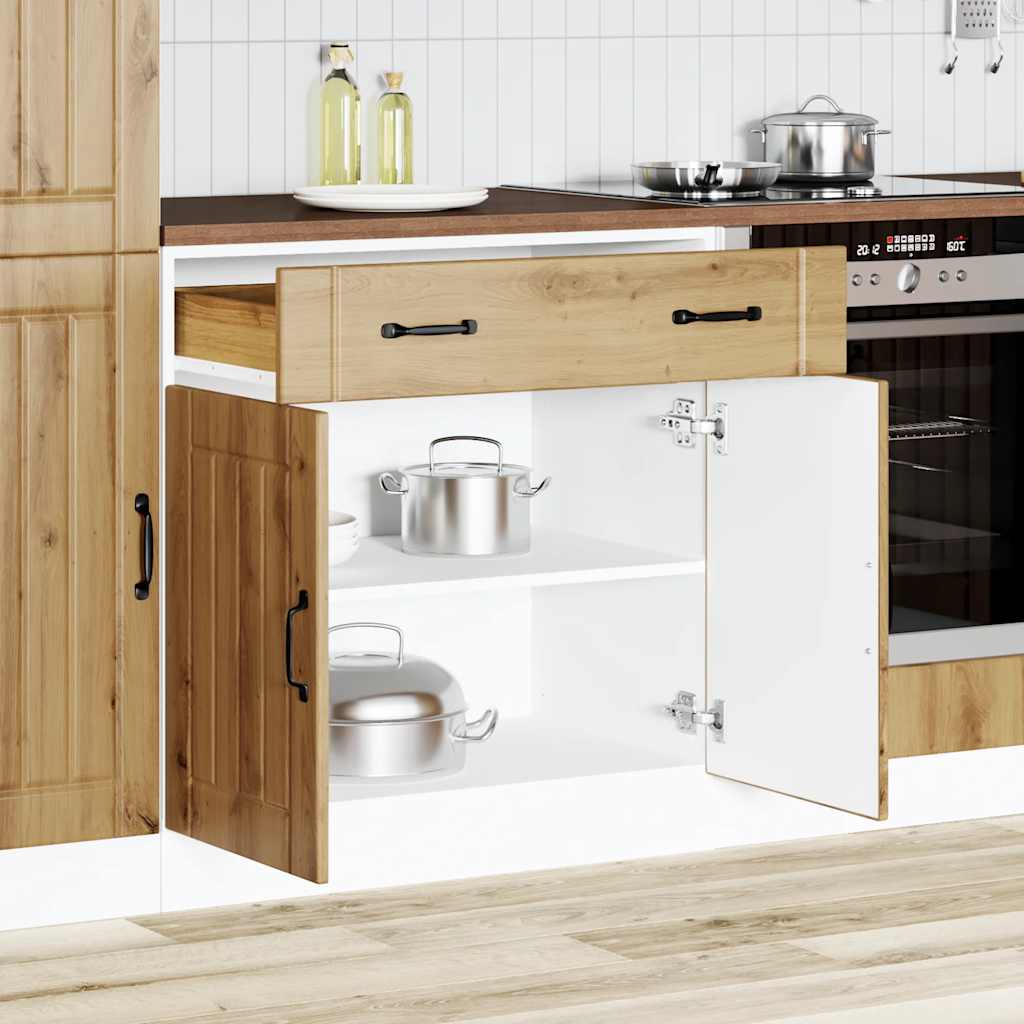 vidaXL Mueble bajo de cocina Lucca roble artesanal