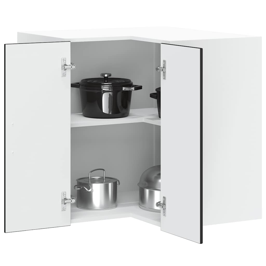 vidaXL Mueble de cocina esquina pared Porto madera de ingeniería negra