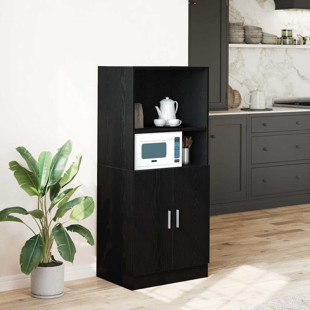 vidaXL Mueble de cocina madera de ingeniería negro 57x41,5x131,5 cm