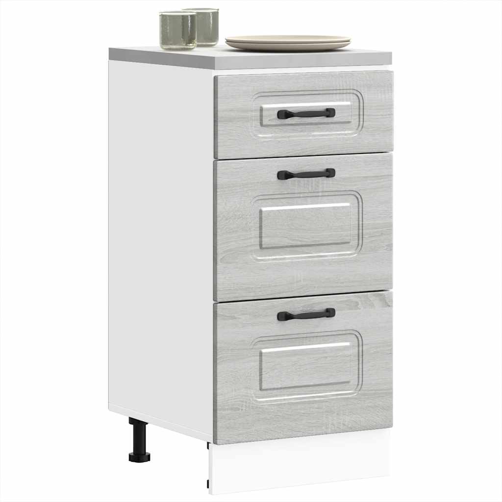 vidaXL Mueble bajo de cocina Kalmar gris sonoma madera de ingeniería