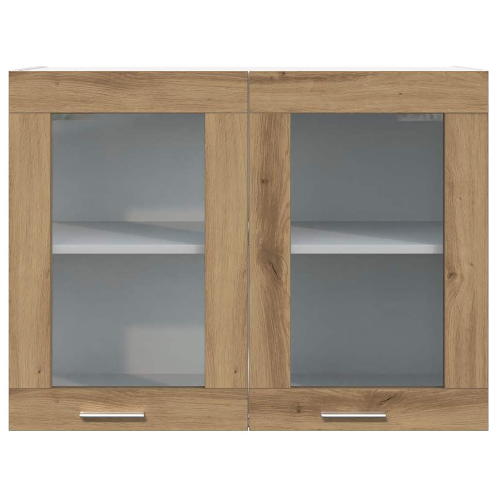 vidaXL Vitrina colgante "Lyon" roble artesanal 80x31x60 cm madera de ingeniería - Image 4