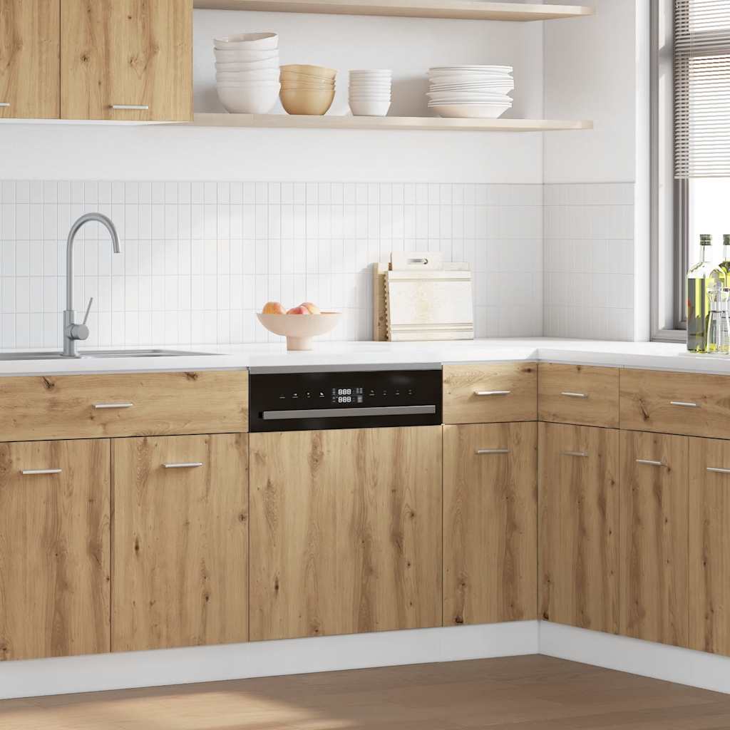 vidaXL Panel para lavavajillas "Lyon" roble artesanal 60x1,5x67 cm madera de ingeniería