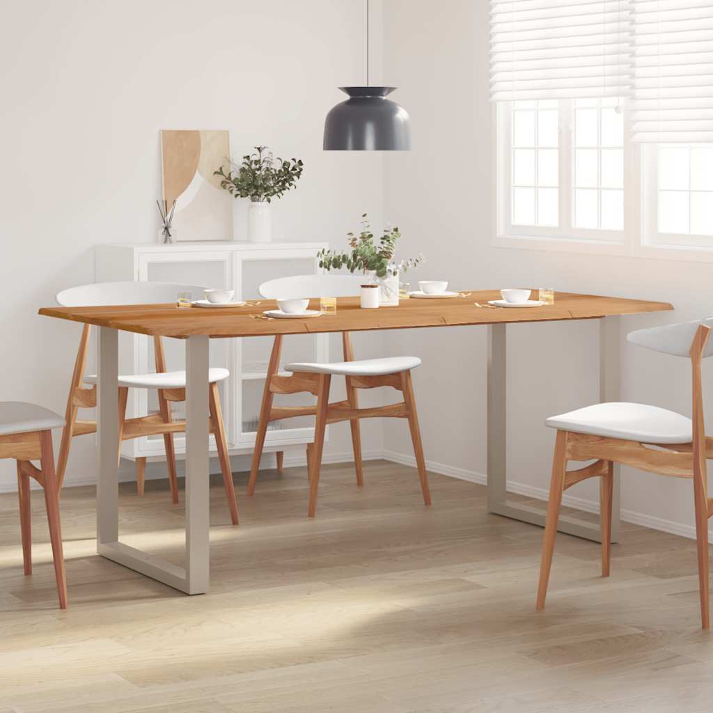 vidaXL Mesa de comedor de madera maciza de acacia 180x90x76 cm