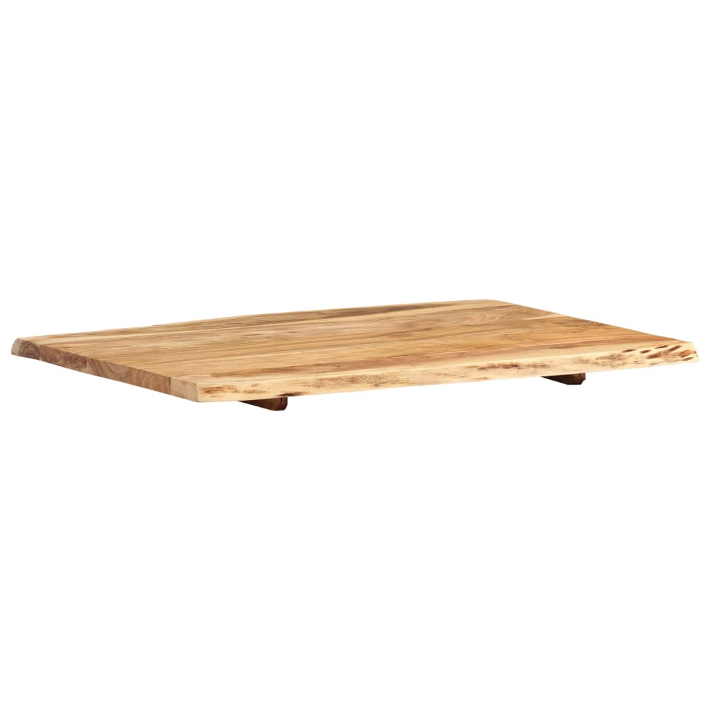 vidaXL Superficie de mesa de madera maciza de acacia 80x(50-60)x2,5 cm - Image 6