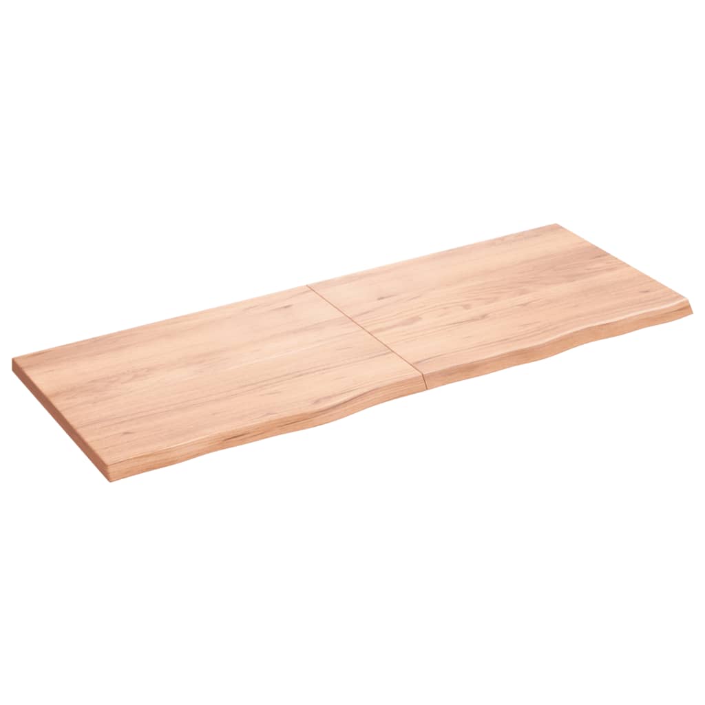 vidaXL Tablero mesa madera roble tratada marrón claro 160x60x(2-4) cm