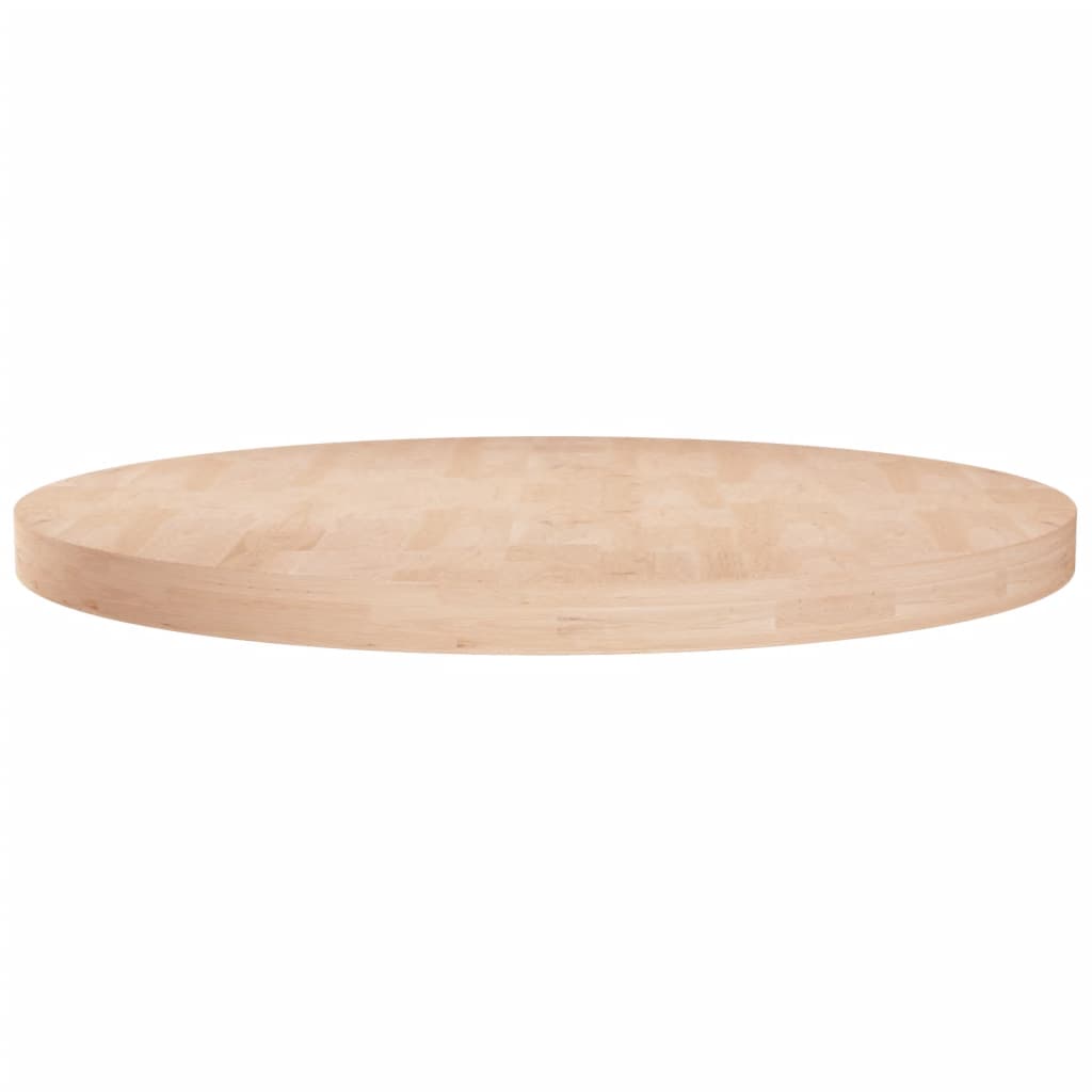 vidaXL Superficie de mesa redonda madera de roble sin tratar Ø80x4 cm