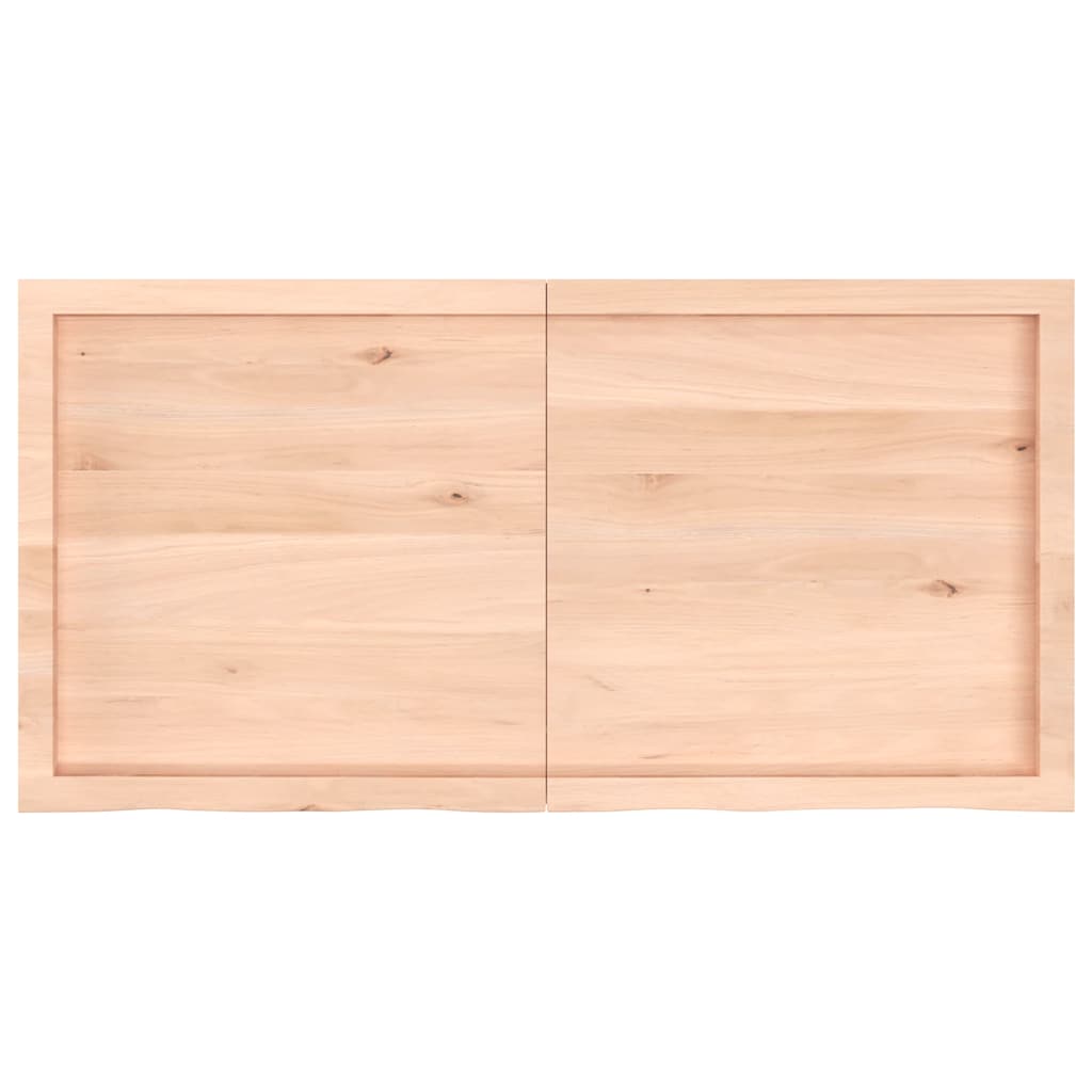 vidaXL Tablero de mesa madera maciza roble sin tratar 120x60x(2-4) cm - Image 3