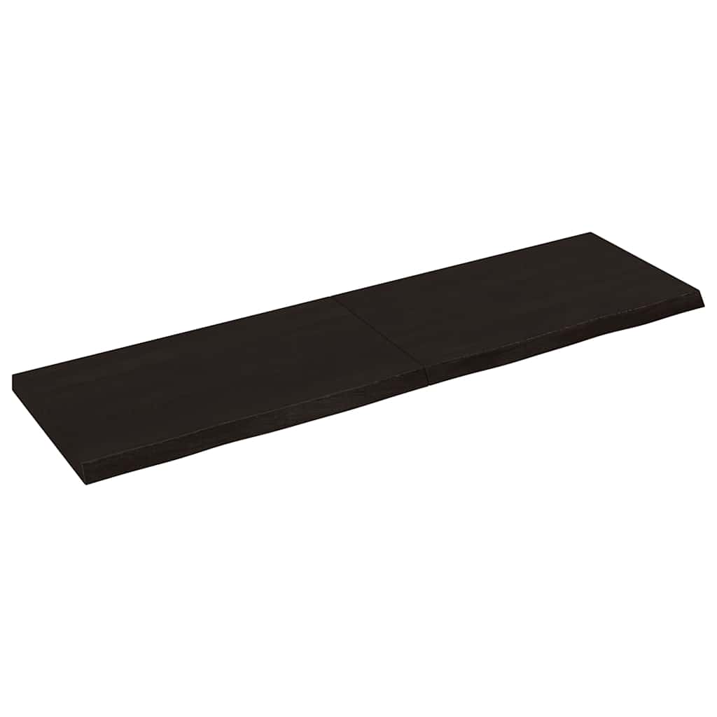vidaXL Tablero mesa madera roble tratada marrón oscuro 140x40x(2-4) cm