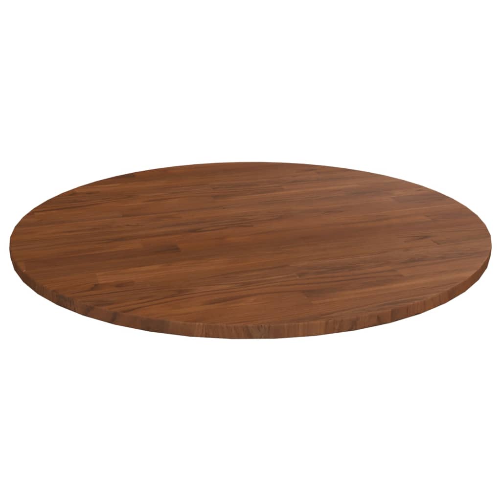 vidaXL Tablero de mesa redonda madera de roble marrón oscuro Ø80x1,5cm