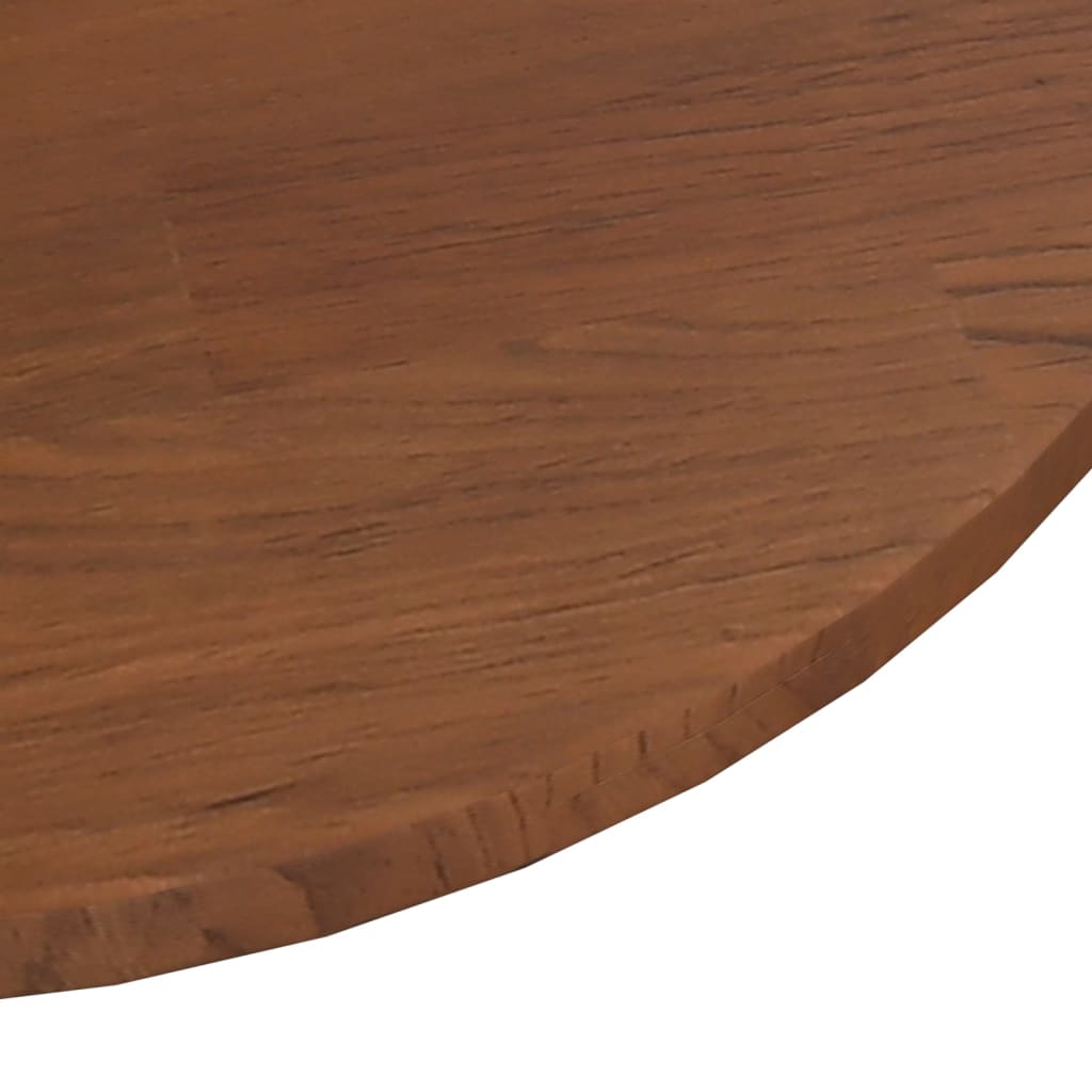 vidaXL Tablero de mesa redonda madera de roble marrón oscuro Ø80x1,5cm - Image 3
