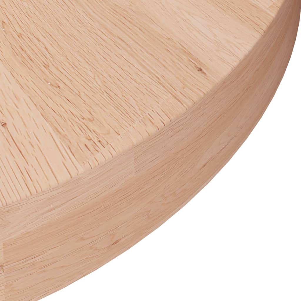 vidaXL Superficie de mesa redonda madera de roble sin tratar Ø30x4 cm - Image 3