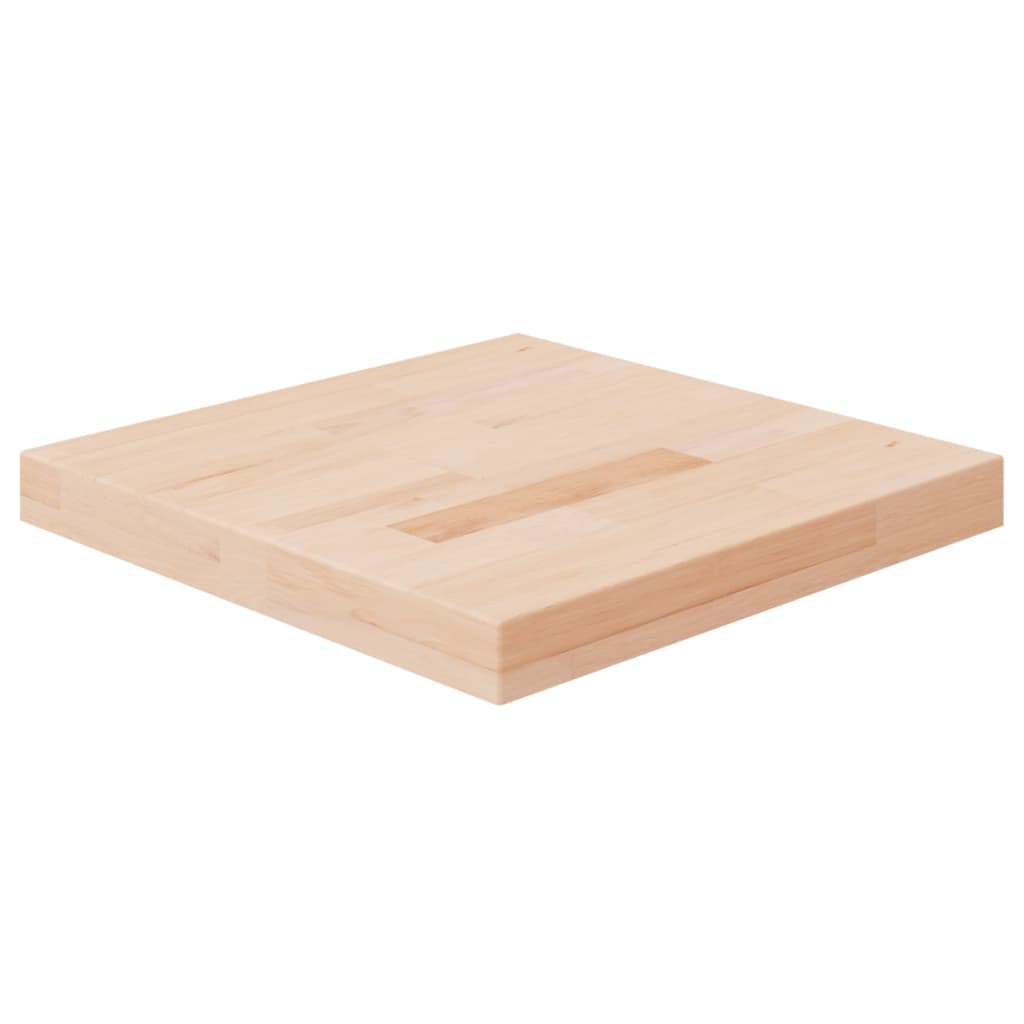 vidaXL Tablero de mesa cuadrada madera de roble sin tratar 40x40x4 cm